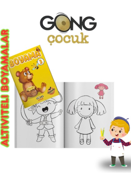 Çocuk 4'lü Aktiviteli Boyama Seti | Pedagog Onaylı | Meb Uyumlu 2024 | Eğitici ve Eğlenceli indirimleri