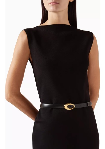 Olivia Deri Kemer Siyah, Minimalist Tasarım, Ayarlanabilir Tokalı, Italyan Işçiliği fiyatları