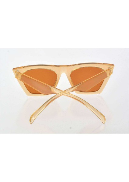 Şeffaf Sarı Çerçeve Cat Eye Kadın Güneş Gözlüğü - Moda Gözlük modelleri