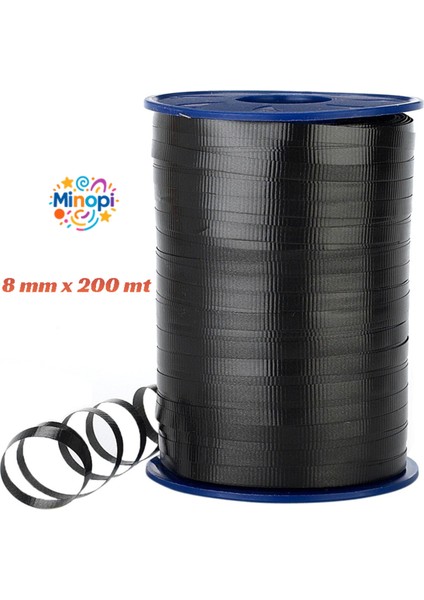 Siyah Rafya Balon Ipi 8 mm x 200 mt Pastel Renk