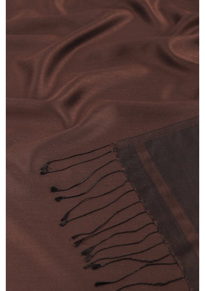 Acı Kahve Siyah Çift Taraflı Ipek Şal indirimleri