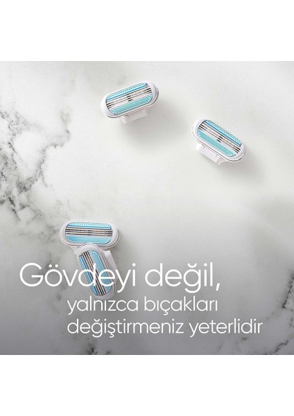 Smooth Kadın Tıraş Bıçağı, 3 Bıçaklı ve Kayganlaştırıcı Bantlı, 2 Adet