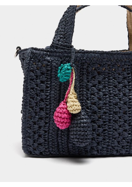 Hasır Efektli Çapraz Askılı Tote Çanta fiyatları