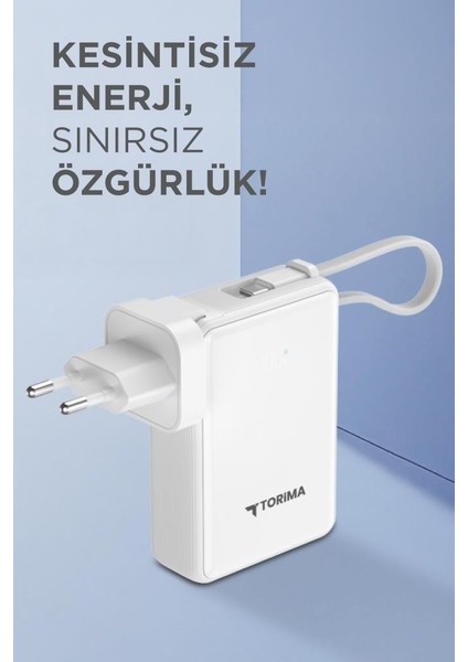 TRM-1017 Beyaz 10000 Mah Type-C Giriş ve Çıkışlı Taşınabilir 22,5 W Hızlı Şarj Dijital Göstergeli Powerbank fiyatları