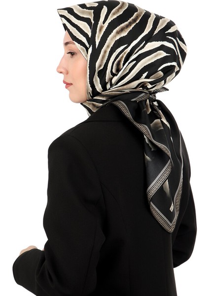 Taş Zebra Desen Twill Ipek Eşarp fiyatları