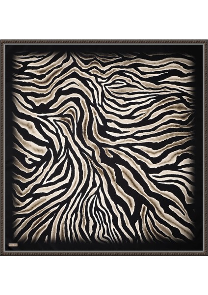 Taş Zebra Desen Twill Ipek Eşarp modelleri