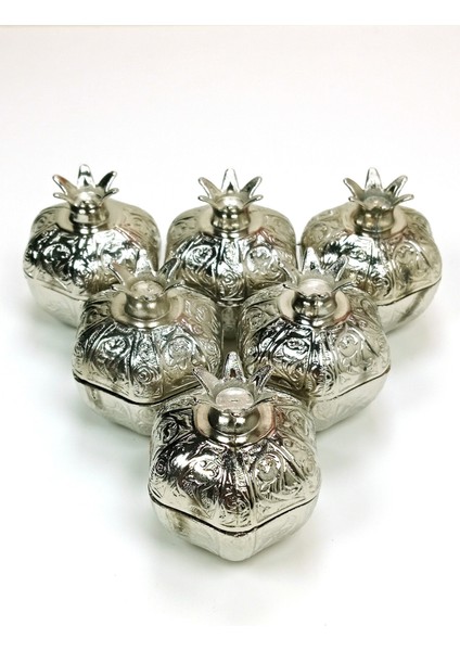 6 Lı Mini Eskitme Osmanlı Temalı Açık Renk Nar Lokumluk Sunum fiyatları