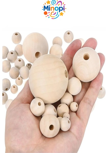 Natural Ahşap Boncuk 8 mm 100 Adet Tahta Boncuk El Işi Okul Öncesi Kreş Anasınıfı Proje Tasarım fırsatları