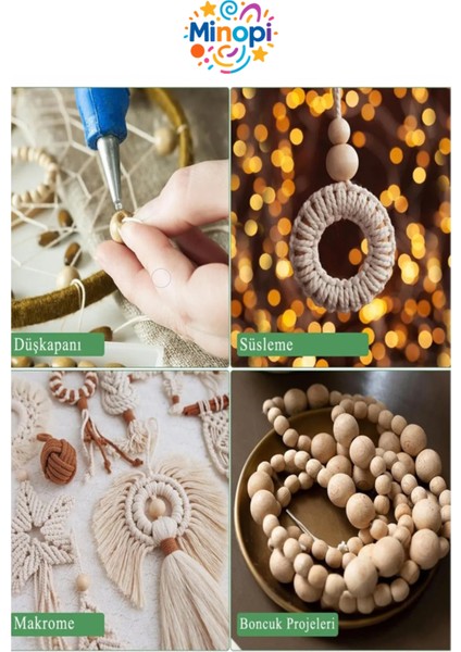 Natural Ahşap Boncuk 8 mm 100 Adet Tahta Boncuk El Işi Okul Öncesi Kreş Anasınıfı Proje Tasarım indirimleri