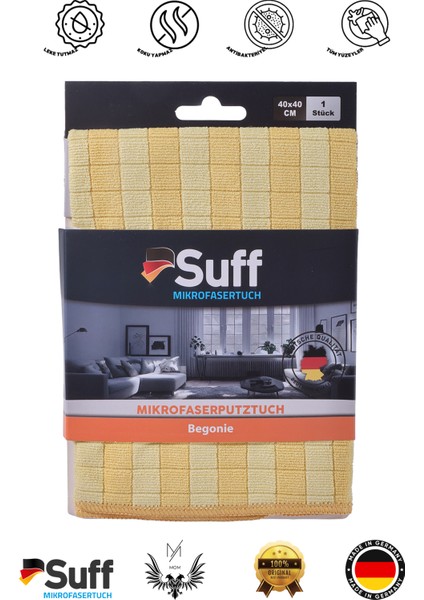 Manavgat Oto Market Begonya 3D Genel Temizlik Bezi 40X40 Leke Tutmaz Koku Yapmaz ( 1 Adet)