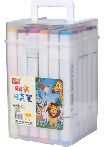 36'lı Çift Taraflı Art Marker Keçeli Kalem Seti Kutulu + Mona Lisa Eskiz Defteri A4 50 Yaprak 120GR. fiyatları