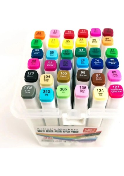 36'lı Çift Taraflı Art Marker Keçeli Kalem Seti Kutulu + Mona Lisa Eskiz Defteri A4 50 Yaprak 120GR. modelleri