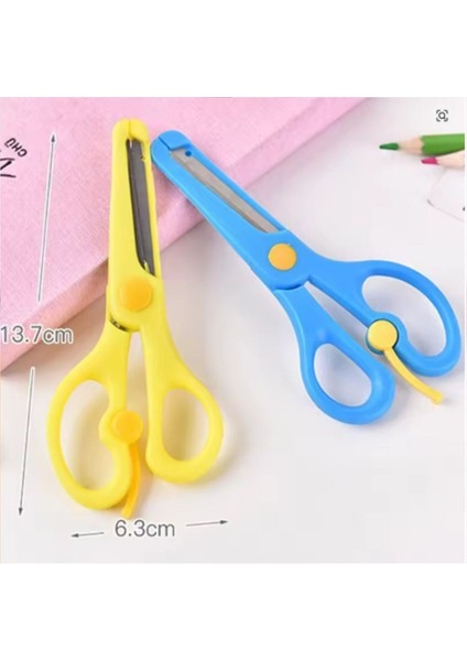 18 Adet Renkli Çocuk Makası Yaylı Korumalı Makas Plastik Makas Küt Uçlu fiyatları