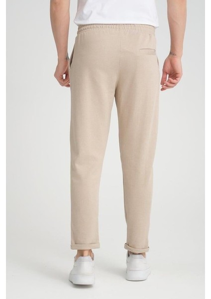 Premium Oxford Örme Regular Fit Duble Paça Erkek Pantolon- Bej fırsatları