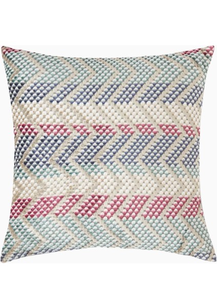 Squame Viscose-Blend Multi Renk Zigzag Yastık