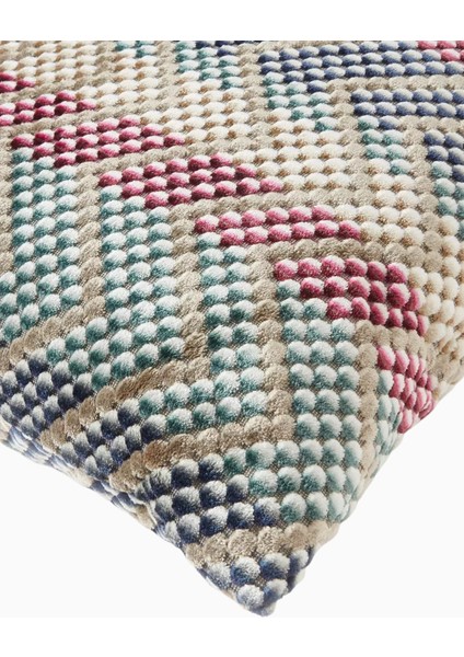 Squame Viscose-Blend Multi Renk Zigzag Yastık modelleri