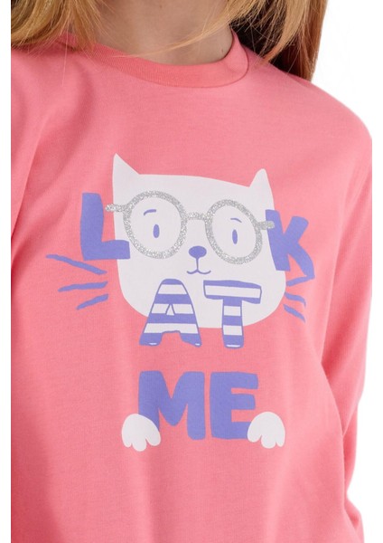 Kız Çocuk Pembe Pijama Takım 3696-2 fırsatları