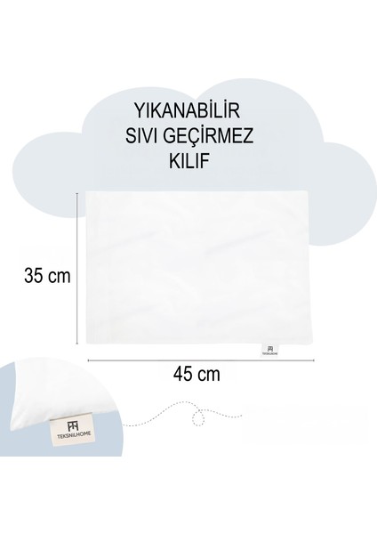 |%100 Pamuklu Sıvı Geçirmez Bebek Yastığı Antialerjik 35X45 cm fiyatları