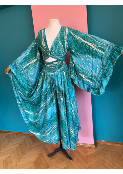 Ipek Yaldızlı Palazzo Pantolon & Bağlamalı Üst Takım – Bohem Şık Tasarım fiyatları