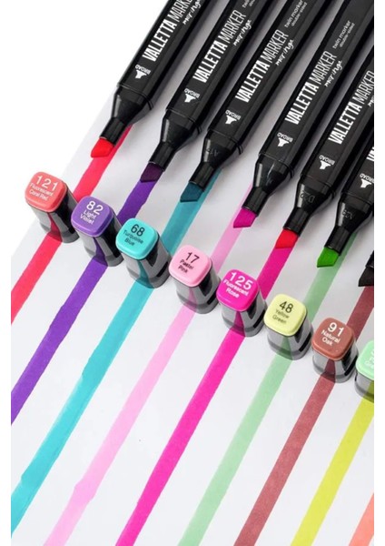 48 Adet Çift Taraflı Marker Keçeli Kalem Seti Çantalı fiyatları