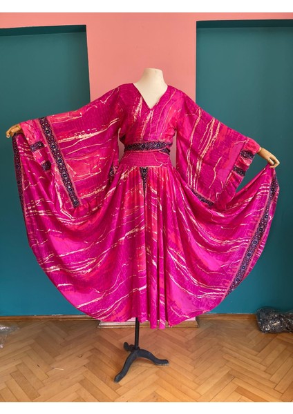 Ipek Yaldızlı Palazzo Pantolon & Bağlamalı Üst Takım – Bohem Şık Tasarım