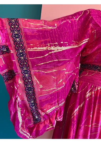 Ipek Yaldızlı Palazzo Pantolon & Bağlamalı Üst Takım – Bohem Şık Tasarım fiyatları