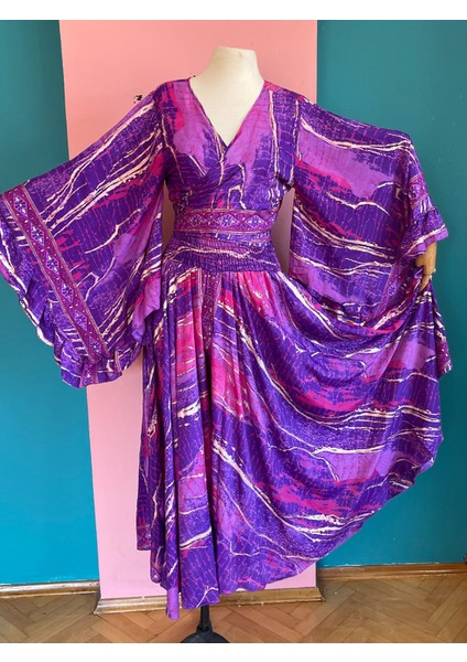 Ipek Yaldızlı Palazzo Pantolon & Bağlamalı Üst Takım – Bohem Şık Tasarım