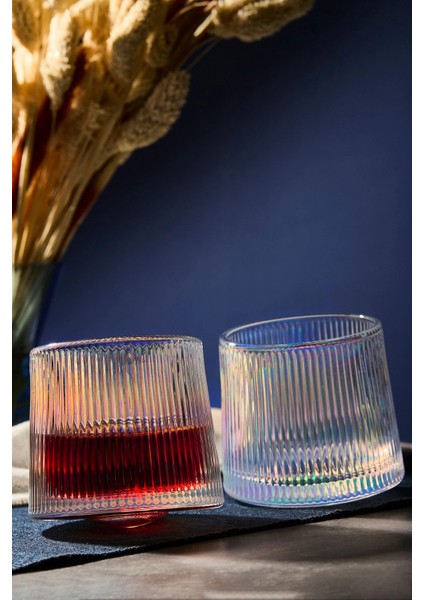 Mose Luster 2'li 360 Derce Dönerli Viski Meşrubat Bardağı Japon Style 160ML