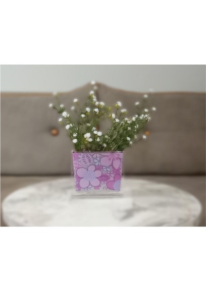 2 Adet Vazo Dahil,vazoda Çiçek,beyaz Yapay Çiçek,vazo Dekoratif Pembe Çiçekli 10X15X3CM indirimleri