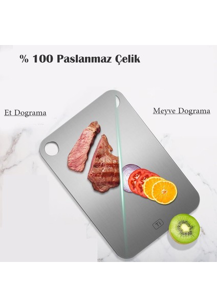 Paslanmaz Metal Kesme Tahtası 20*29 cm