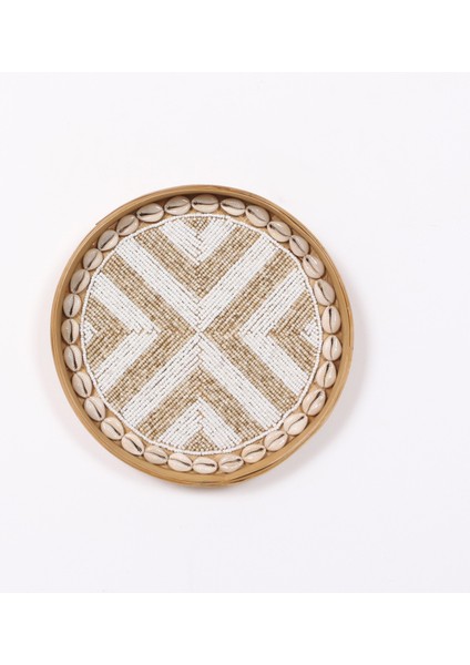 Mylamp Anadolu Boncuklu Bambu Duvar Dekoru &tepsi 25 cm