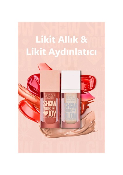 Mix & Match Glow Liquid Highlighter 72 & Joy Liquid Blush 53 Pastel