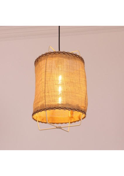 Mylamp Cappadocia Doğal Jüt Krem Barlı Avize 25X35 cm indirimleri