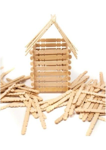 40 Paket Naturel Geçmeli Dil Çubuğu Paketi 50'li Tırtıklı Geçirmeli Eklemeli Dondurma Çubuğu modelleri