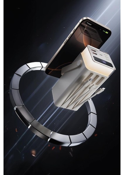 TRM-1061 Siyah 60.000 Mah Type-C + Lightning + USB Taşınabilir 22,5 W Hızlı Şarj Dijital Göstergeli Rgb LED Işıklı Powerbank fırsatları