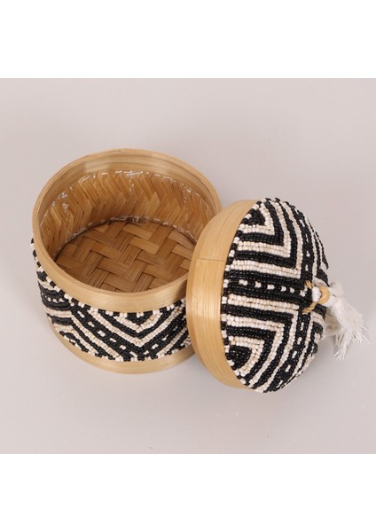 Mylamp Bali Boncuklu Bambu Saklama Kutusu S 12X14 cm modelleri