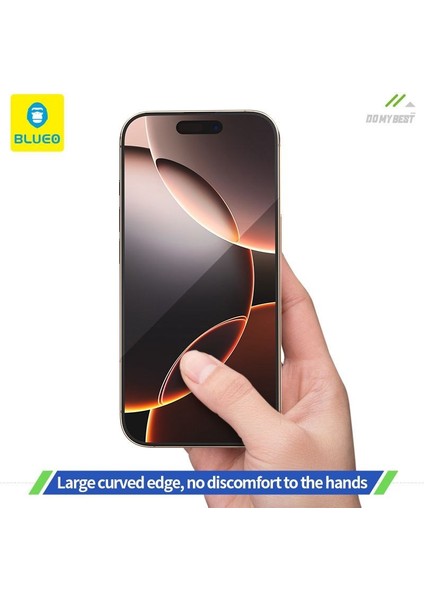B iPhone 15 Pro Max Full Clear Full Cover Hd Uygulama Aparatlı Cam Ekran Koruyucu