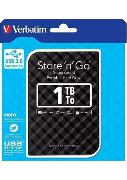 2,5" 1 TB Store 'n' Go USB 3.0 / USB 2.0 Siyah Taşınabilir Harddisk (53194) fiyatları