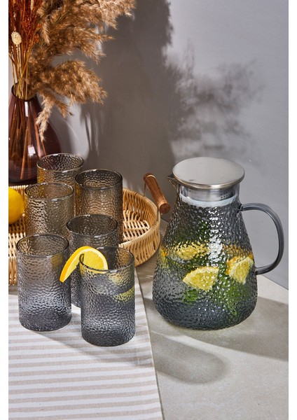 Savio Füme 7 Parça Bardak ve Sürahi Set