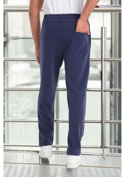 Scuba Modal Kumaş Relaxed Fit Erkek Eşofman Altı Pantolon - Lacivert indirimleri