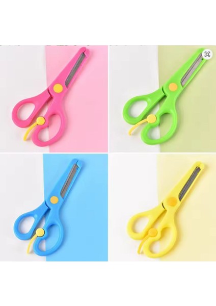 60 Adet Renkli Çocuk Makası Yaylı Korumalı Makas Plastik Makas Küt Uçlu indirimleri