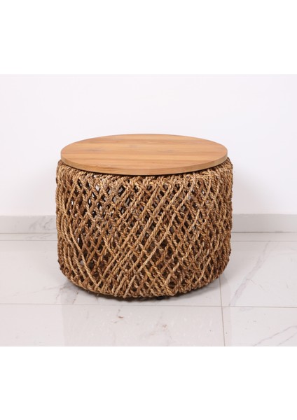 Mylamp Abaka Sehpa Teak Üst Tablalı 60 X45 cm fiyatları