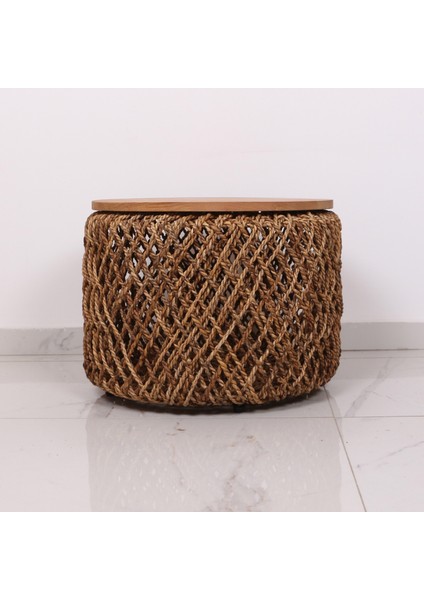 Mylamp Abaka Sehpa Teak Üst Tablalı 60 X45 cm modelleri