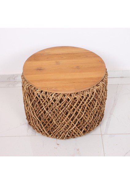 Mylamp Abaka Sehpa Teak Üst Tablalı 60 X45 cm fırsatları