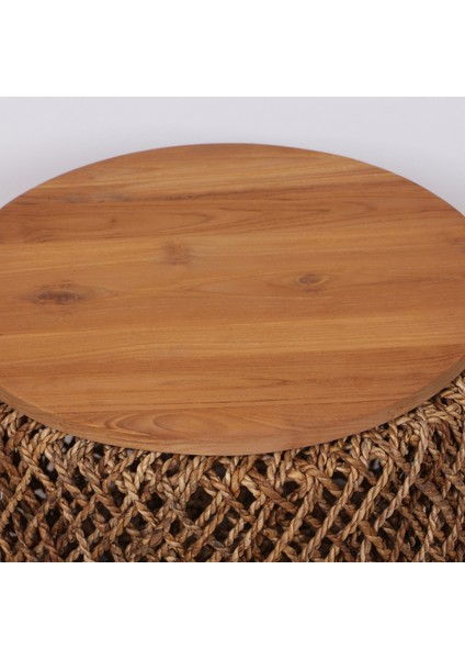 Mylamp Abaka Sehpa Teak Üst Tablalı 60 X45 cm indirimleri