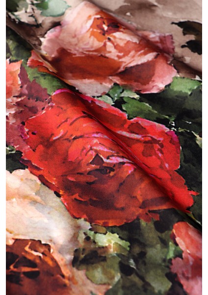 Bordo Kamelya Desen Sura Ipek Eşarp fırsatları