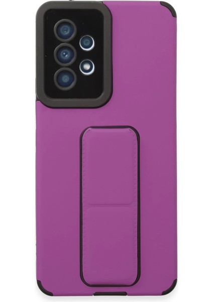 Newface Samsung Galaxy A53 5g Kılıf Mega Standlı Silikon - Mor