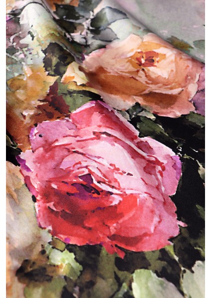 Pembe Kamelya Desen Sura Ipek Eşarp fırsatları