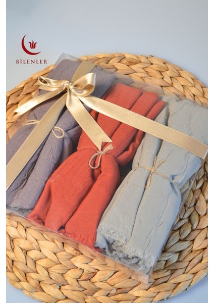 Bambu Kraş Şal – 75X210 cm | Nefes Alabilir, Terletmez, Tok Duruşlu Mevsimlik Kumaş (3'lü Kutu) modelleri