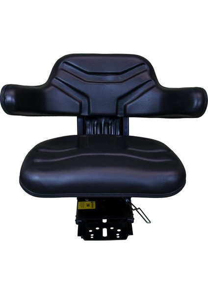 Siyah PA110 5 Açılı Sabit Kolçaklı Ileri Geri Kızak Ayarlı Traktör Koltuğu